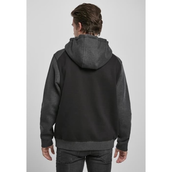 Huppari - Urban Classics - 2-värinen tekoraglan - Musta - Pitkät hihat - Unisex - S