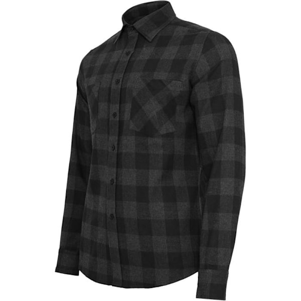 Skjorta - Urban Classic - Flanell - Svart/Brun - Vuxen - 100% Bomull svart/brun M