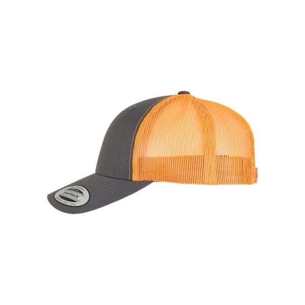 Keps - Flexfit - Retro Trucker - Tvåfärgad mörkbrun/Orange - Nät - Avslappnad mörkbrun/orange kamouflage