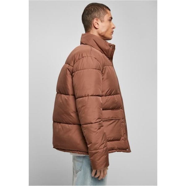 Kort Doudoune - Urban Classics - Brun - Herr - XL - Sido fickor - Högt krage kastanj XL