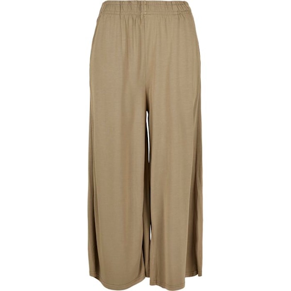 Bredde bukser til kvinder - Urban Classics - Høj talje - Kaki farve - Løs pasform - 3/4 længde grön khaki M