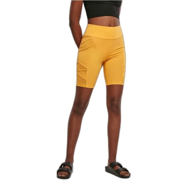 Urban Classics Tech Mesh GT högmidjade bib-shorts för kvinnor - Gul - 3XL gul/gul XXXL
