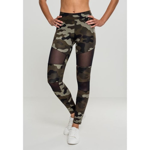 Tights dam - Urban Classic - Mesh - Hög midja - Tight - Enfärgad kamouflage grå XS