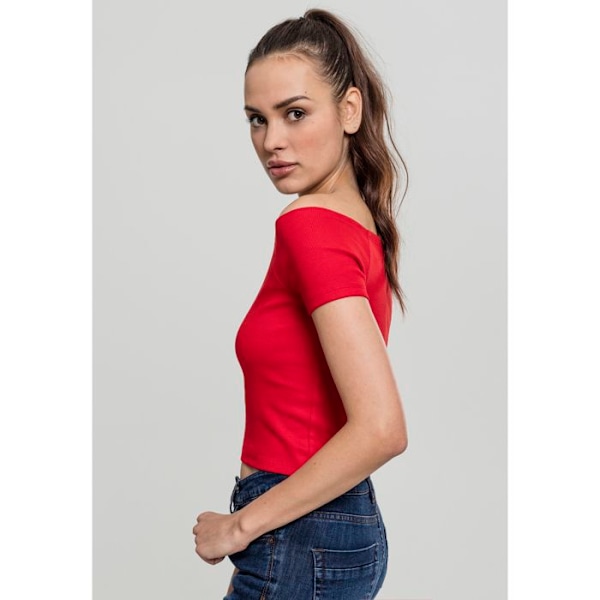 Naisten T-paita - Urban Classic - Off - Punainen - Slim fit - Lyhyet hihat Röd jag