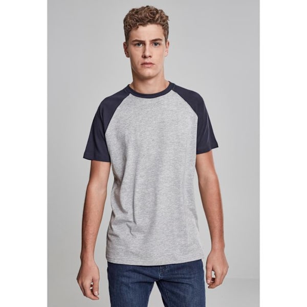 T-paita - URBAN CLASSICS - Raglan Contrast 2.0 - Tummanruskea/Vihreä - 100% puuvillaa - Lyhyet hihat mörkbrun/flaskgrön M
