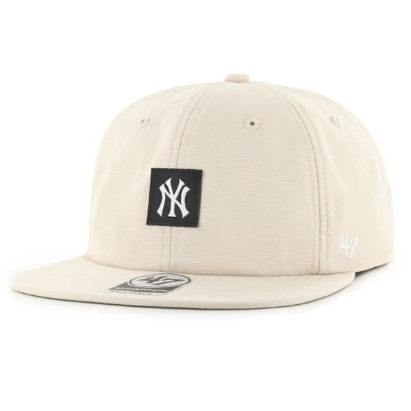 Snapback Kasket Captain - 47 Brand - New York Yankees - Hvid og Sort - 100% bomuld Svart