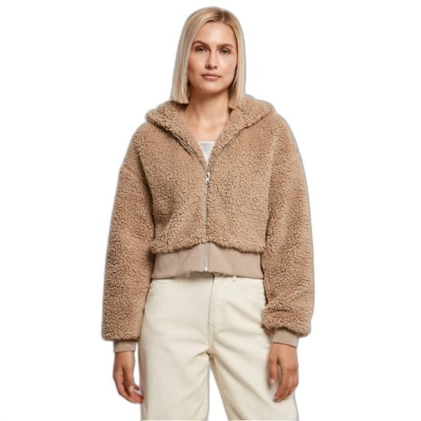 Urban Classics Oversized Sherpa GT kort jacka för kvinnor - Brun - 3XL kastanj XXXL
