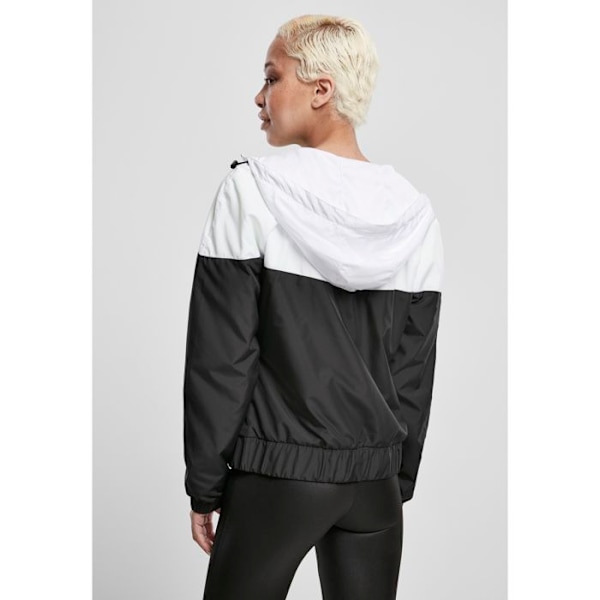 Damjacka - Urban Classics - Arrow - Vindjacka - Justerbar huva - Fickor med dragkedja vit svart M