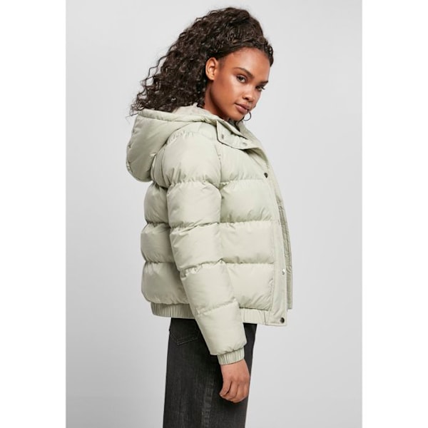Damjacka - Urban Classics - Hooded puffer jacket - Stora storlekar - Polyester - Svart grön XXL