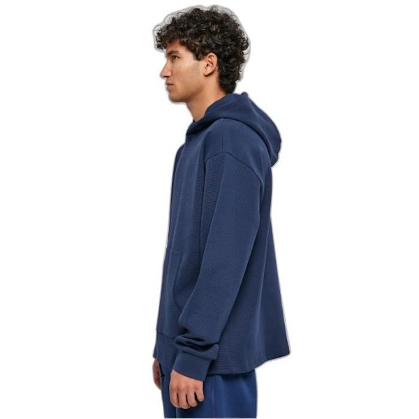 Urban Classics Waffle Hoodie - mörkblå - S Mörkblå jag