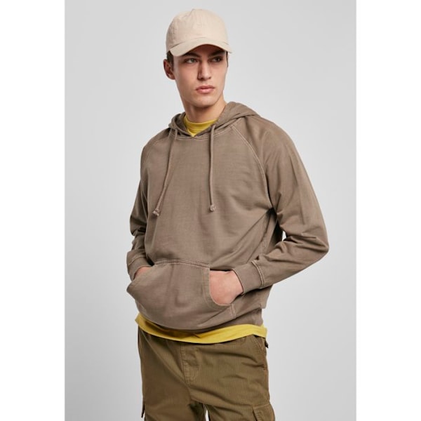 Sweatshirt - Urban Classics - Overdyed - Kaki Grøn - Lange Ærmer - Hættekappe grön khaki jag