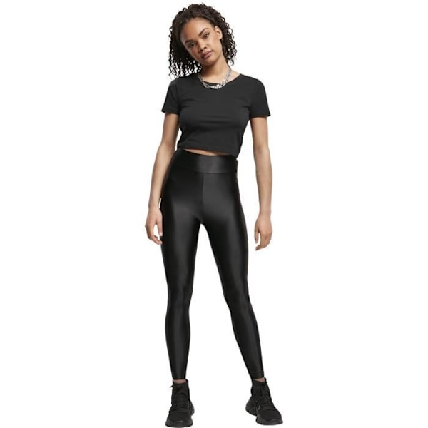 Urban Classics Leggings Metallic Korkea Vyötärö Kiiltävä Naiset Mustat Leggings sort M