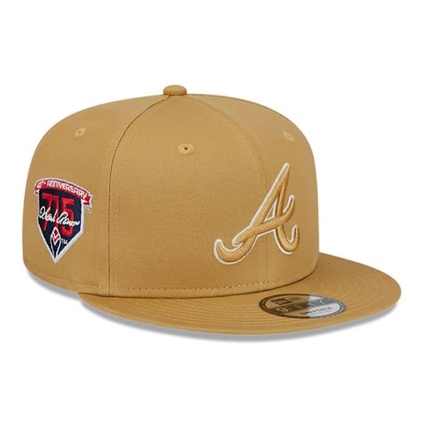 Snapback-keps - New Era - 9FIFTY - Atlanta Braves - 100% Bomull - Beige Beige S / M