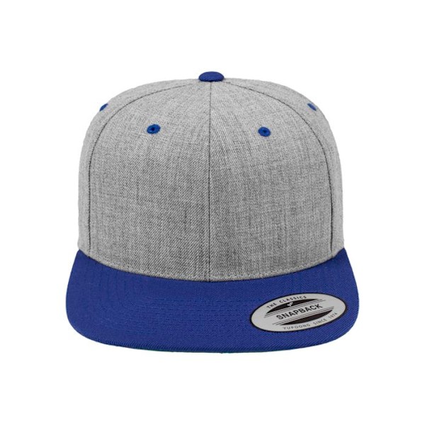 Casquette Snapback 2-Tone - Flexfit - Grå/Royal - 80% Akryl - 20% Uld - One Size grå/kungsblå