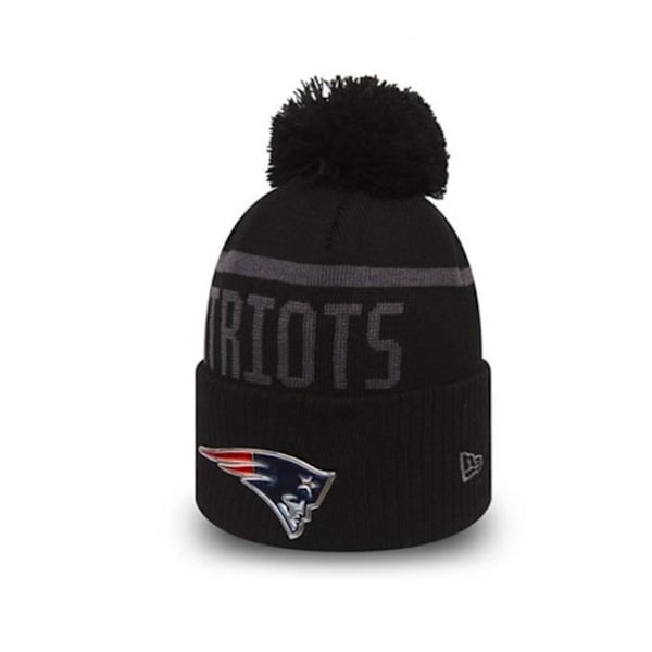 Mössa i stickat med pompom från NFL Black-kollektionen av New England Patriots från märket NEW ERA