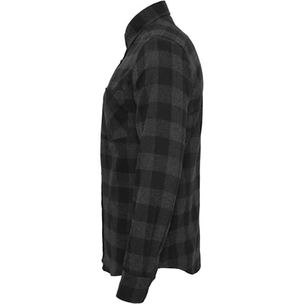 Skjorta - Urban Classic - Flanell - Svart/Brun - Vuxen - 100% Bomull svart/brun S