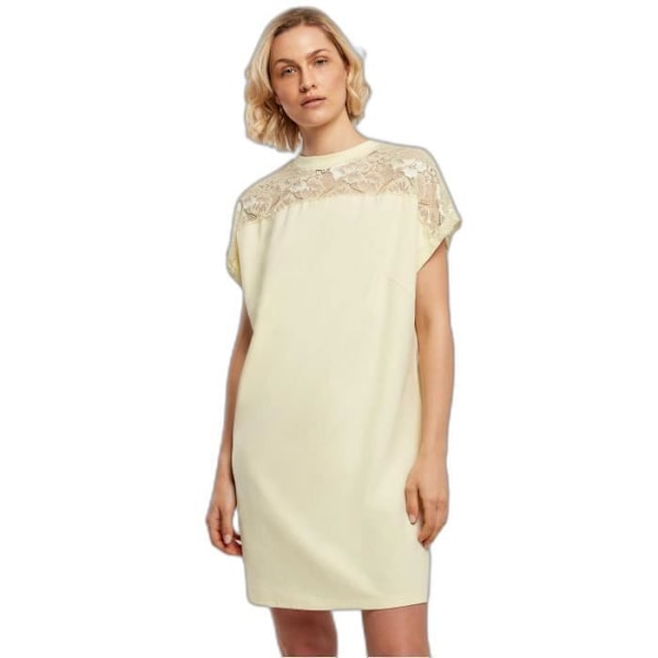 Urban Classics Tee - keltainen - M naisten pitsimekko Gul S
