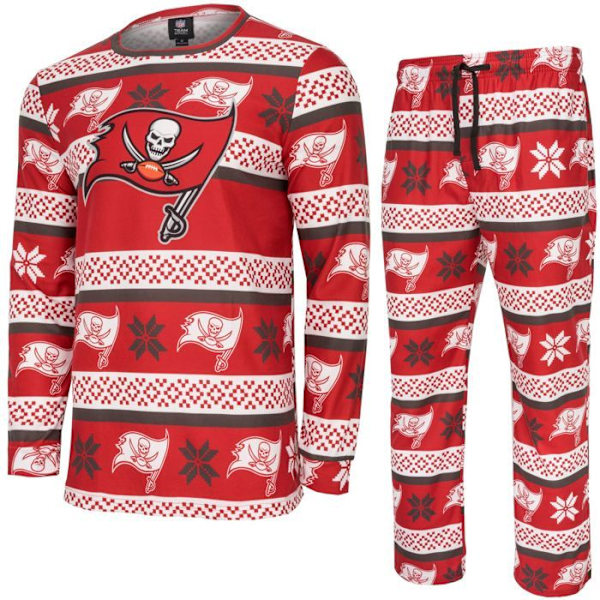 NFL-hold Vinter JULE Pyjamas Sæt skjorte og bukser Tampa Bay Buccaneers M