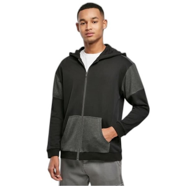Urban Classics Oversized Color Block Hoodie - mörkblå - M Mörkblå M