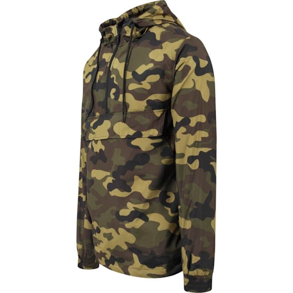 Vindjacka - URBAN CLASSICS - Camo - Militär - Elastisk - Huva med dragsko militär- M