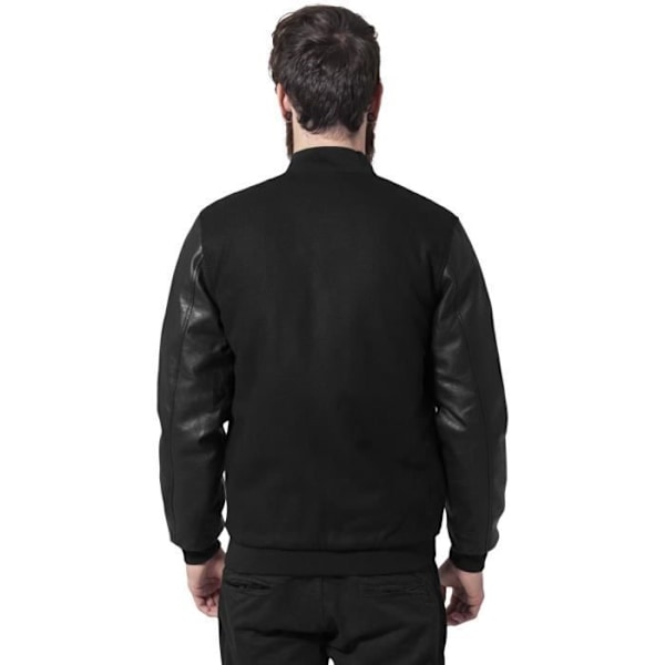 Blouson Teddy - URBAN CLASSICS - Sort - Uld - 4XL - Syntetiske ærmer Svart