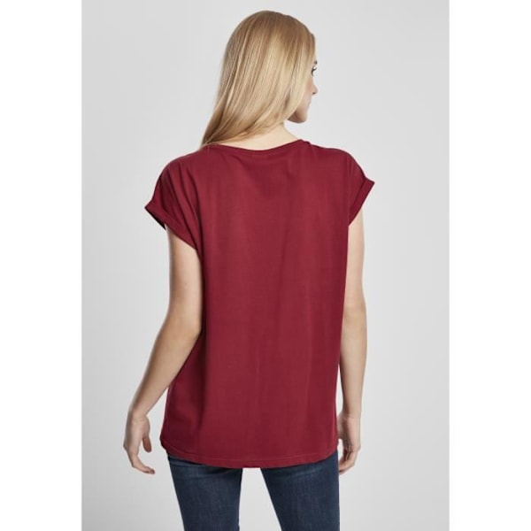Naisten T-paita - Urban Classics - Luonnolliset Leveät Olkapäät - 100% Luomupuuvilla - Bordeaux - Suuri Koko Bordeaux XXXXL