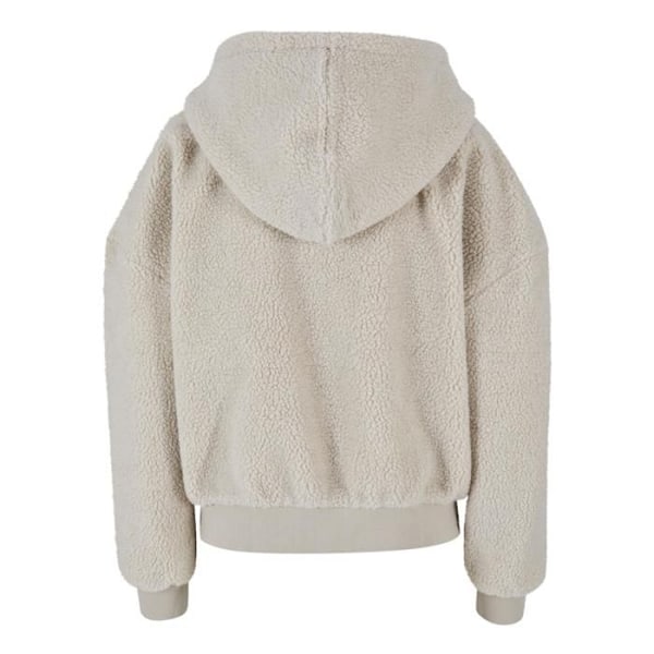 Hætte sweatshirt med lynlås - Urban Classics - Oversize Sherpa - Farve wetsand - Dame - Lange ærmer våtsand XXXXXL