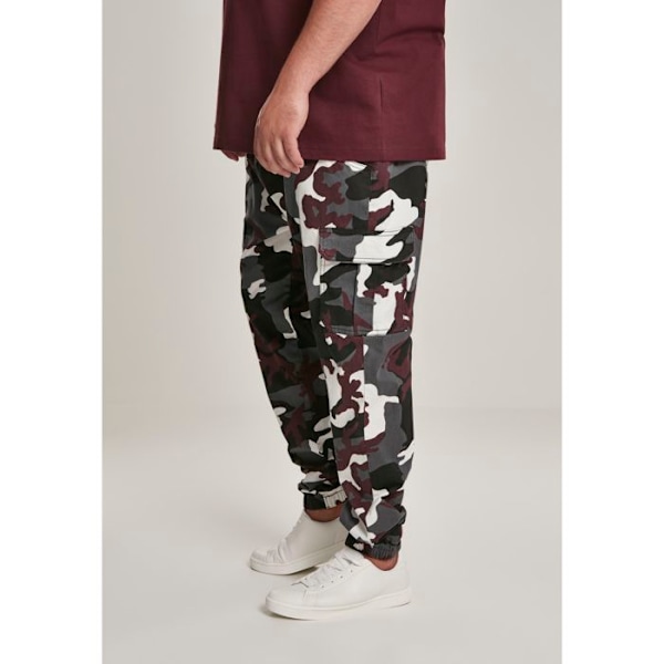 Cargobyxor jogging - URBAN CLASSICS - Camo Cargo - Bordeaux kamouflage - Standardstorlek - Herr vinrött kamouflage 32