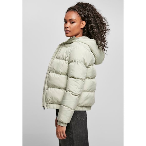 Damjacka - Urban Classics - Hooded puffer jacket - Stora storlekar - Polyester - Svart grön XXXXL