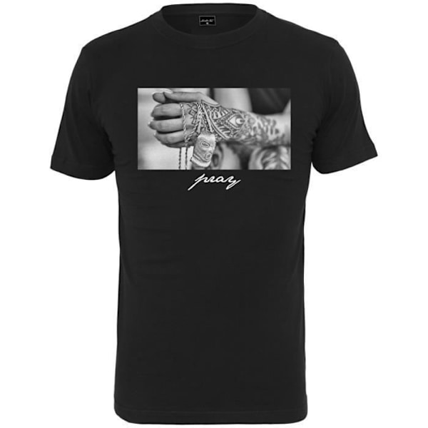 T-shirt Herre - MISTER TEE - PRAY 2.0 - 100% bomuld - Sort - Korte ærmer - Rund hals sort M