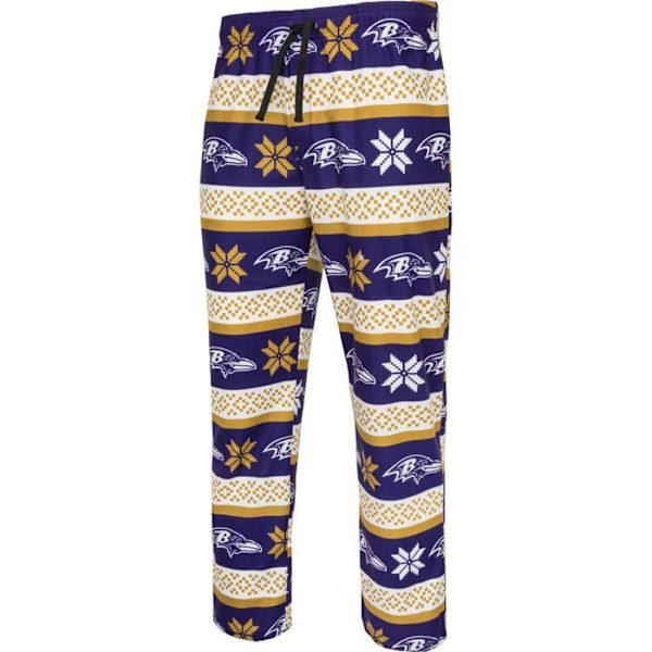 NFL-hold Vinter JULE Pyjamas Sæt skjorte og bukser Baltimore Ravens jag