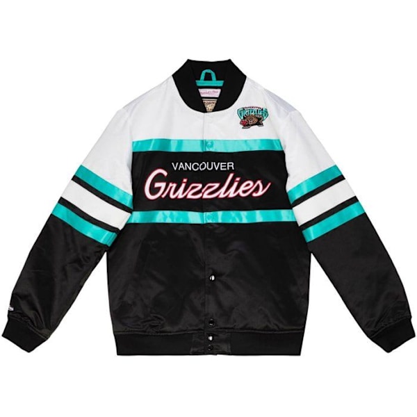 M&N Heavyweight Satin Jacka - SCRIPT Vancouver Grizzlies Svart M