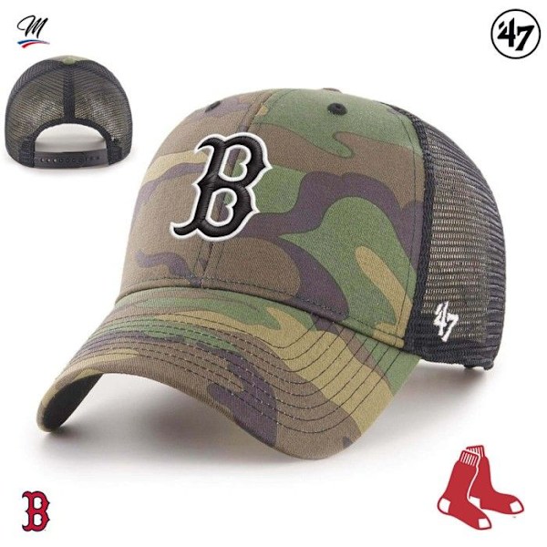 'Casquette Trucker 47' Brand Boston Red Sox Grim camouflage CBRAN02GWP-CMB TU Sort/Træcamouflage