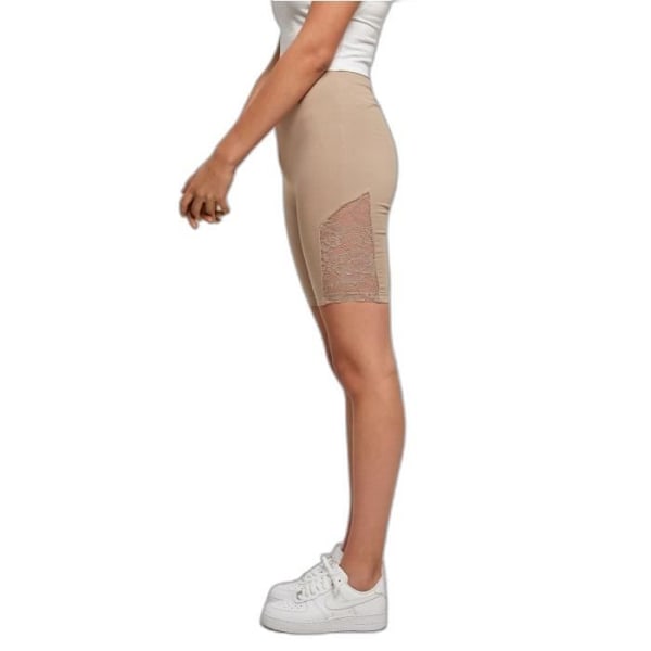 Høj talje tights - Urban Classics - Spidsindsats - Brun - Kvinde - Sportiv kastanj M