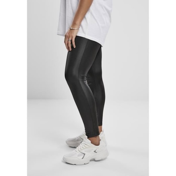 Naisten leggingsit - Urban Classics - Keinonahka - Suuret koot - Musta - Mukavat ja trendikkäät sort XXXL
