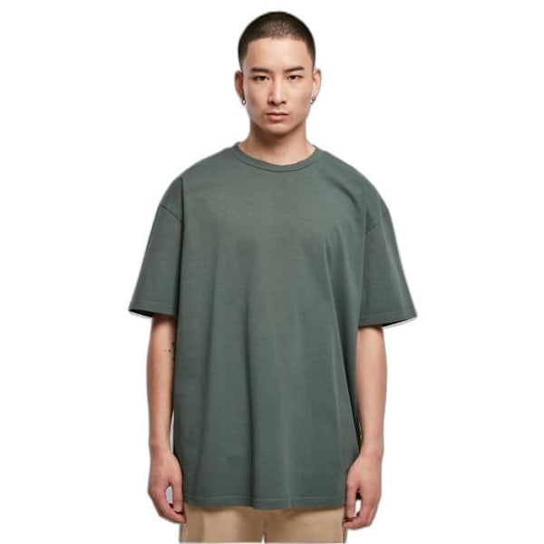 T-paita oversize Urban Classics Heavy Garment Dye - tummanvihreä - S Grön flaska M