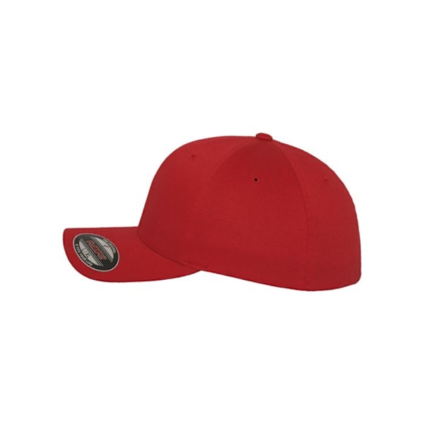 Casquette - Flexfit - Wooly Combed - Ljus röd - Svart - Sportkläder ljusröd S / M