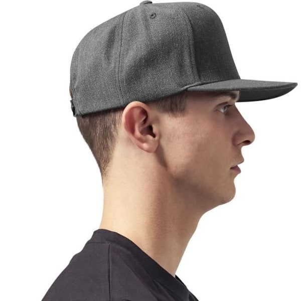 Snapback Cap - Flexfit - Klassisk 6-panel - Mørkegrå - 80% akryl - One size mørkegrå
