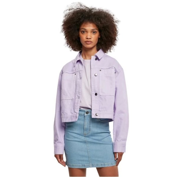 Kort dame jeansjakke Urban Classics Boxy Worker GT - hvid/hvid - 5XL vit/vit XXXXXL