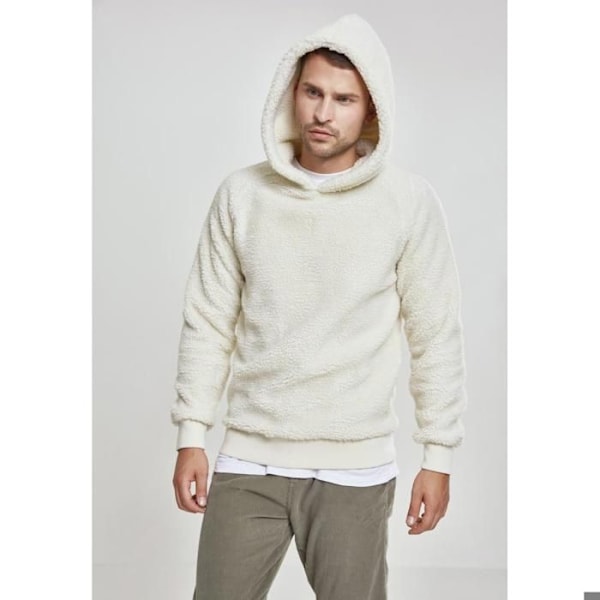 Hættetrøje - Urban Classic - Sherpa - Lys beige - Lange ærmer - 100% Polyester Vit XL