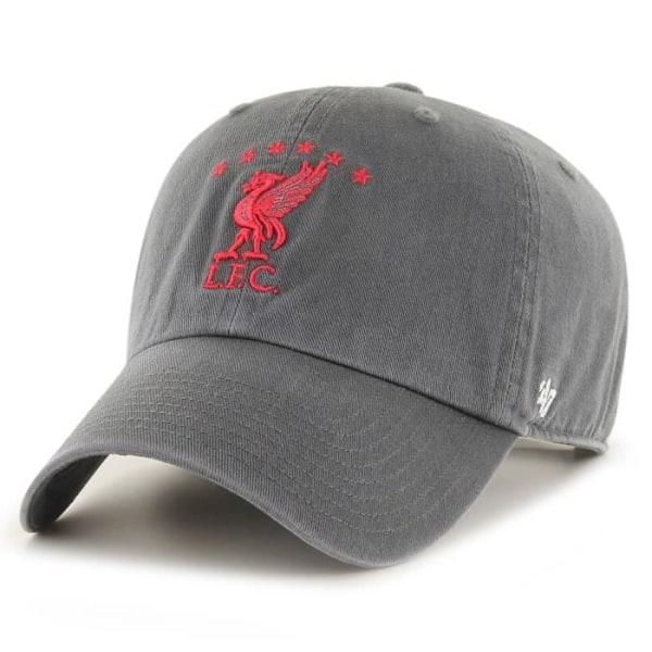 Casquette FC Liverpool Liverbird - 47 Brand - Afslappet pasform CLEAN UP - Grå - Mand - Forår / Sommer Röd