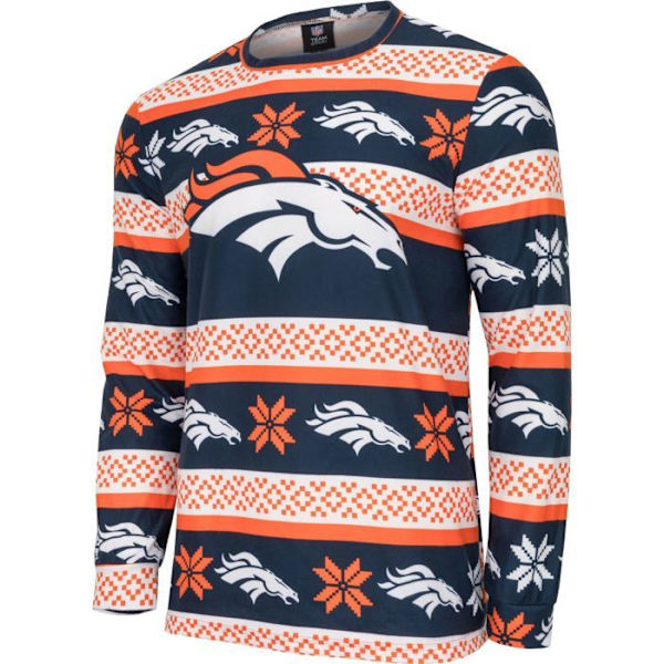 NFL-hold Vinter JULE Pyjamas Sæt skjorte og bukser Denver Broncos M