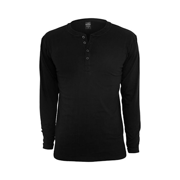 T-paita Urban Classic perus henley svart XXL