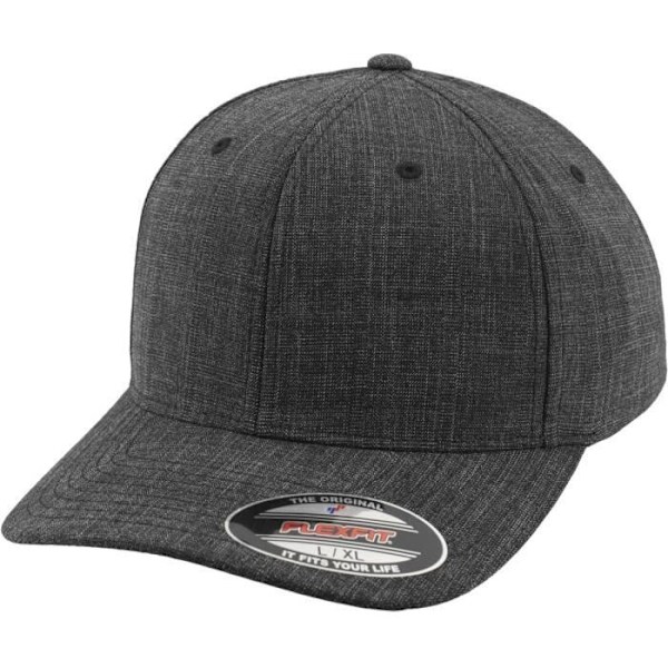 Krakad Cap - Flexfit - FINE MELANGE - 6 Paneler - Atletisk - Unisex Svart S / M
