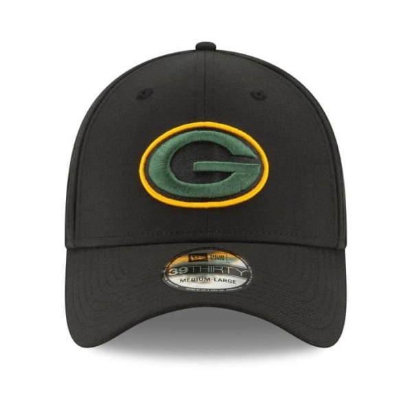 Uuden aikakauden 39Thirty Stretch-Fit NFL-hattu - ELEMENTS 2.0 musta Grönbays packers S / M
