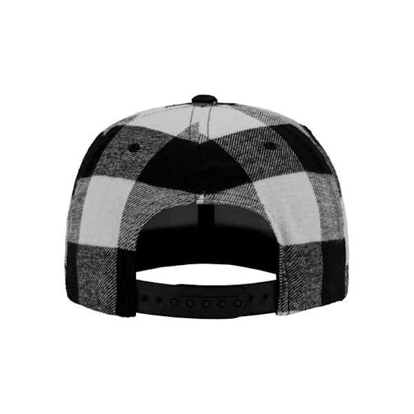 Snapback Kasket - Flexfit - Grå Sort Check - One Size - Urban - Efterår/Vinter sort/flerfarvet