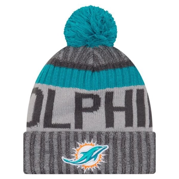 Vinterhatt - New Era - NFL SIDELINE 2017 - Miami Dolphins - Fleece-foder - 100 % akryl