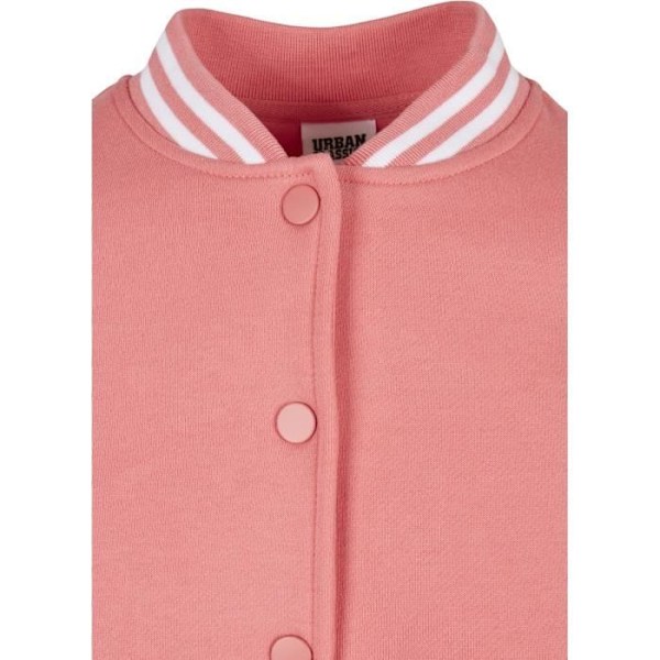 Jakke til kvinder - Urban Classics - indsat college - Rosa/hvid - Universitetsstil - 63% bomuld Rosa/hvid XS