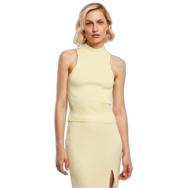 Kookonnäinen, kootuista neuleista valmistettu naisten bodysuit Urban Classics GT - keltainen - 2XL Keltainen XXXXL