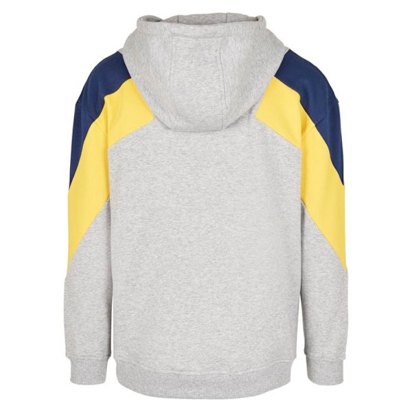 Oversize 3-tone hættetrøje fra Urban Classics (store størrelser) grå/ljusbrun/mörkblå XXXL